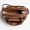 Michael Kors Gia Embossed Leather Satchel in Brown (desert) - Lyst