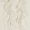 Oscar De La Renta Organzaruffled Silkchiffon Top in Beige (nude) - Lyst