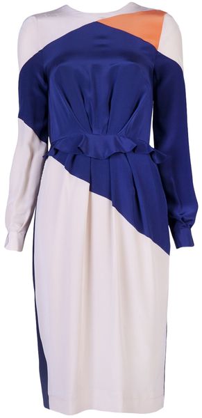 Preen Rombus Dress in Blue (navy) - Lyst