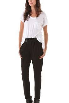 Rag & Bone Ravi Pants with Leather Waist - Lyst