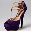 Steve Madden Steven By Peep Toe Platform Pumps Adalyn in Purple - Lyst
