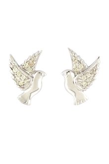 Sydney Evan Pave Bird Stud Earrings  - Lyst