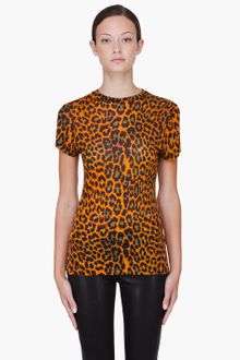 Christopher Kane Orange Leopard Print Tshirt - Lyst
