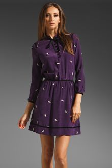 Leopard Print Dress on Juicy Couture Royal Purple Leopard Print Silk Dress In Purple   Lyst