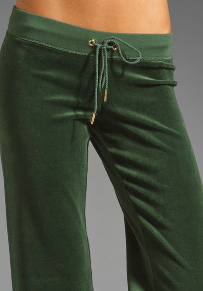 green velour pants