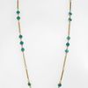 Kate Spade Dotted Line Long Station Necklace in Blue (turquoise/ gold) - Lyst