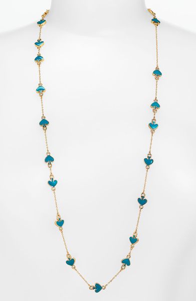 Kate Spade Spade To Spade Station Necklace in Blue (turquoise) - Lyst