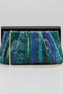Kotur Boulet Snakeskin Clutch Evergreen - Lyst