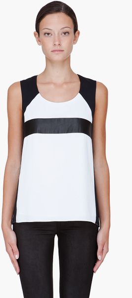 Rag & Bone White Combo Lara Tank Top in White - Lyst