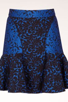 Stella McCartney Cornflower Leaf Brocade Jacquard Patty Skirt - Lyst
