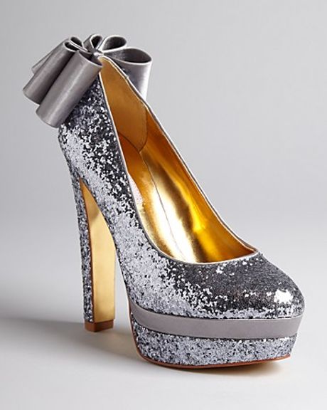 silver ted baker heels