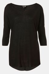 Topshop Burnout Drop Shoulder Top