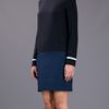 Victoria Beckham Studded Collar Dress in Blue (black) - Lyst