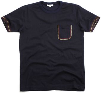 YMC Ymc P6ad8 Embroidered Tshirt Indigo - Lyst