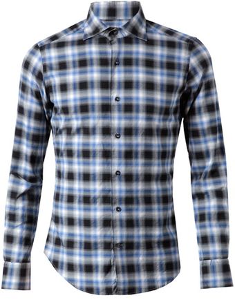 Browns Washed Cotton Tartan Shirt - Lyst