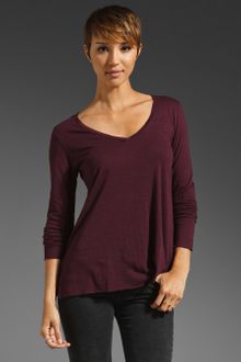 American Vintage Jacksonville V Neck Long Sleeve Tee Shirt - Lyst
