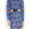 Stella Mccartney Celia Guipure Lace and Crepe Mini Dress in Blue - Lyst
