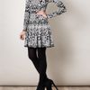 Alexander Mcqueen Bicolour Flower Jacquard Dress in White (black) - Lyst