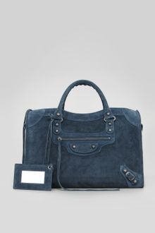 Balenciaga Baby Daim Suede Classic City Bag Arctic Blue - Lyst