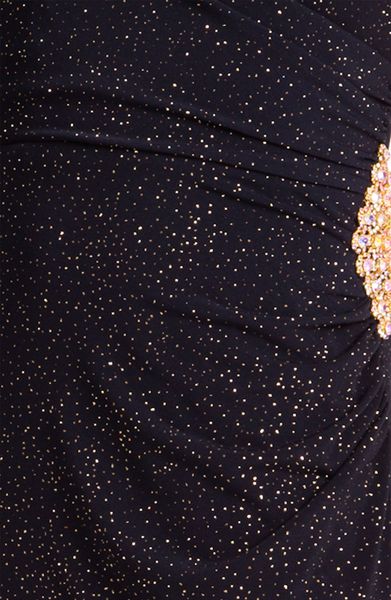 betsy and adam glitter print gown