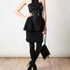 David Koma Strapless Technojersey Dress in Black - Lyst