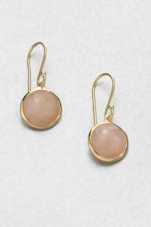 Ippolita Peach Moonstone and 18k Yellow Gold Earrings - Lyst