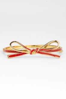 Kate Spade Skinny Mini Bow Bangle - Lyst