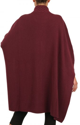 Laura G Ribbed Knit Cape - Lyst