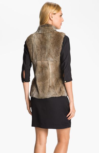 Michael Michael Kors Genuine Rabbit Fur Vest in Animal (natural)