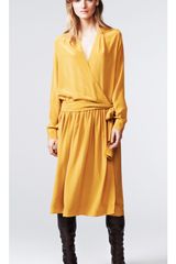 Thakoon Addition Long Sleeve Wrap Dress