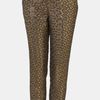 Topshop Metallic Jacquard Crop Cigarette Pants in Green (gold) - Lyst