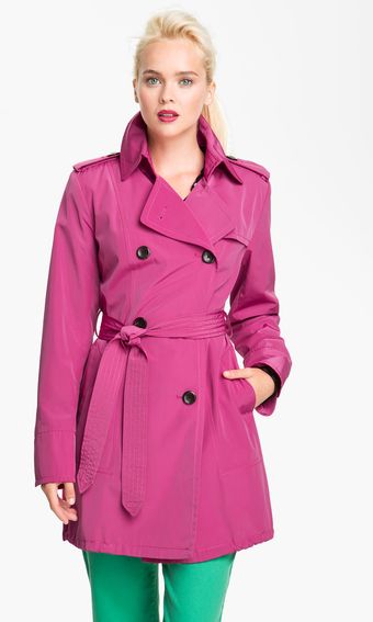 Vince Camuto Double Breasted Raincoat - Lyst