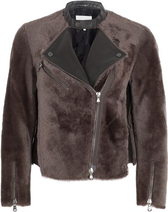 3.1 Phillip Lim Motorcycle Shearling Jacket - Lyst