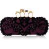 Alexander Mcqueen Knuckle Embellished Brocade Box Clutch in Purple (eggplant) - Lyst