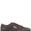 Dolce & Gabbana Leather Vintage Effect Sneakers in Gray for Men (grey) - Lyst