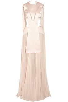 Esteban Cortazar Cutout Satin and Chiffon Gown - Lyst