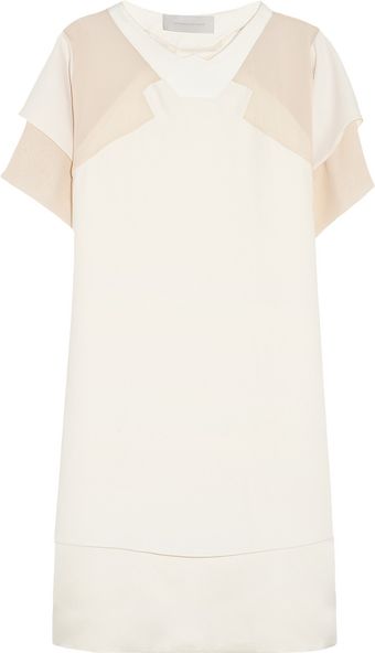 Esteban Cortazar Leather Trimmed Paneled Top - Lyst