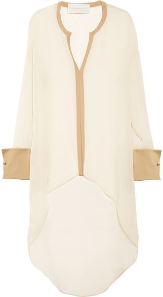 Esteban Cortazar Cady Trimmed Chiffon Blouse - Lyst
