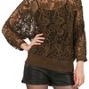 Isabel Marant Guipure Lace Cotton Sweatshirt in Brown - Lyst
