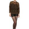 Isabel Marant Guipure Lace Cotton Sweatshirt in Brown - Lyst
