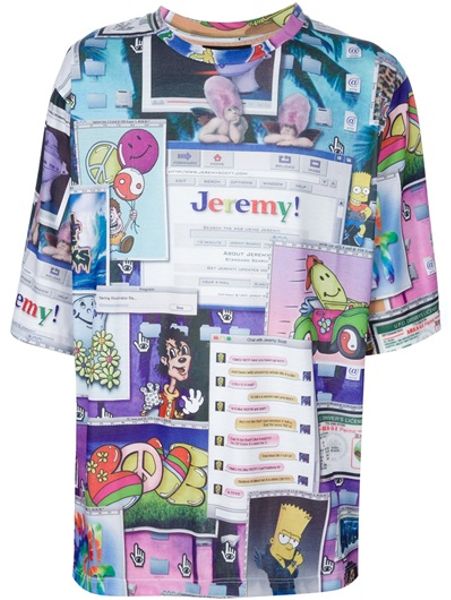 Jeremy Scott Printed Collage Tshirt in Multicolor for Men - Lyst