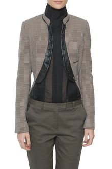McQ by Alexander McQueen Short Cotton Pied De Poule Jacket - Lyst