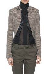 McQ by Alexander McQueen Short Cotton Pied De Poule Jacket