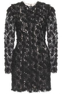 Nina Ricci Mesh Dress with Floral Embroidery - Lyst