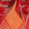 Vera Wang Organza and Mesh Paneled Silk Chiffon Gown in Orange - Lyst