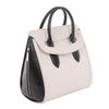 Alexander Mcqueen Ivory Black Polished Leather Medium Heroine in Beige (ivory) - Lyst