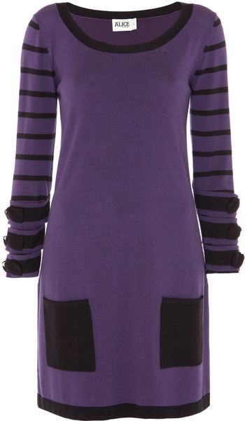 Alice By Temperley Mini Caberet Dress in Purple (berry/black) - Lyst