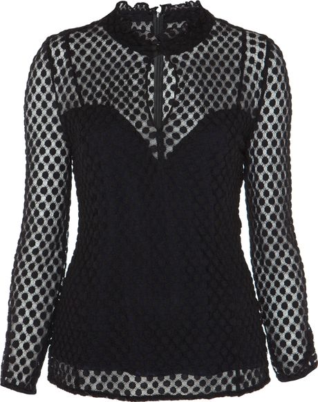 Alice By Temperley Davis Top in Black - Lyst