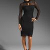 Alice By Temperley Davis Long Sleeve Dress in Blackmidnight in Black (black & midnight) - Lyst
