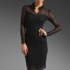 Alice By Temperley Davis Long Sleeve Dress in Blackmidnight in Black (black & midnight) - Lyst